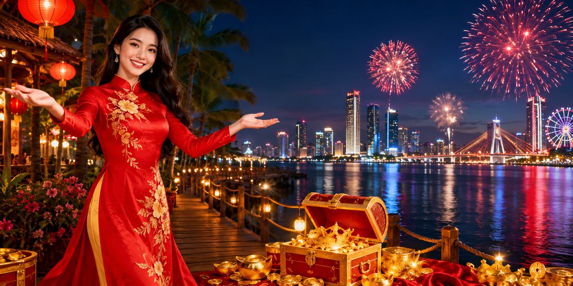 Người phụ nữ mặc áo dài tại Đà Nẵng theo dõi cá cược thể thao trực tuyến