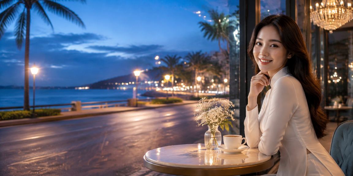 Người chơi mặc áo dài tại Mũi Né trải nghiệm trò chơi bài trực tuyến